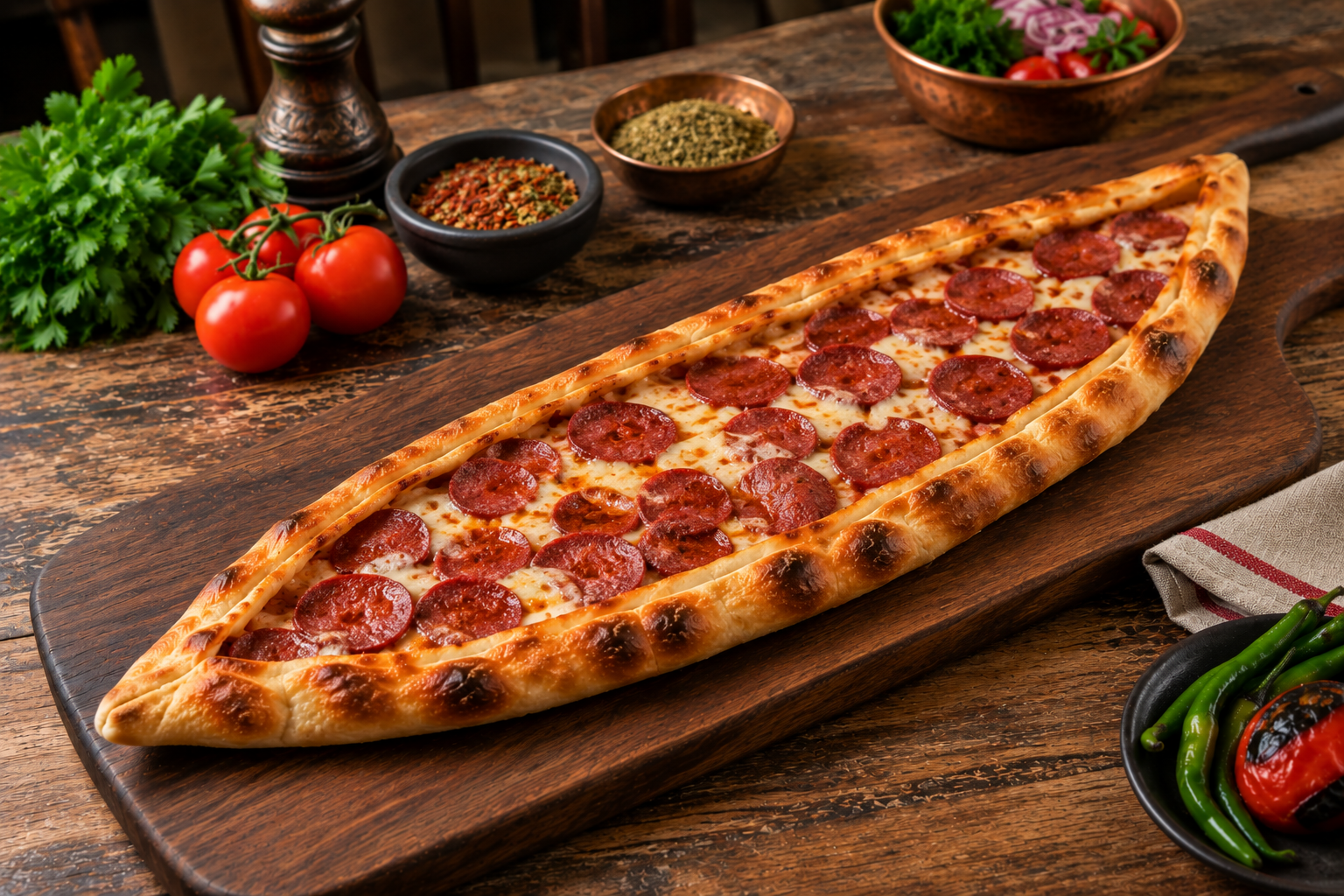Sucuklu Pide 